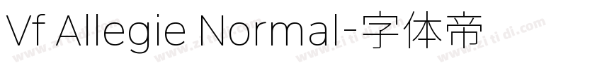 Vf Allegie Normal字体转换